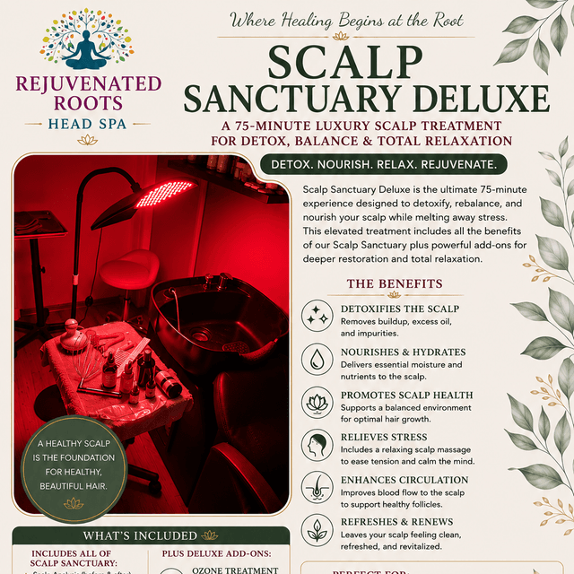 Three Scalp Sanctuary Deluxe at Rejuvenated Roots Head Spa, LLC in Brownwood, TX