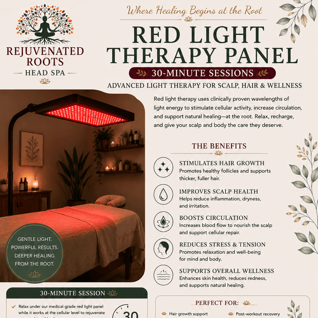 RED LIGHT THERAPY PACKAGES at Rejuvenated Roots Head Spa, LLC in Brownwood, TX