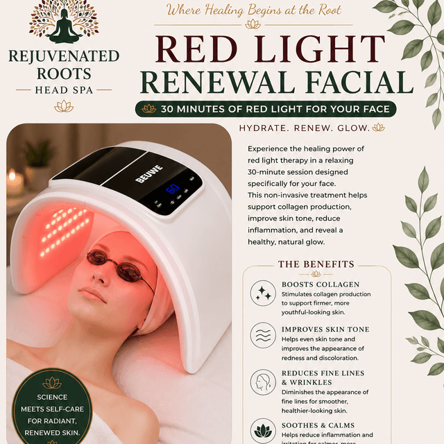 Red Light Renewal Facial Series at Rejuvenated Roots Head Spa, LLC in Brownwood, TX