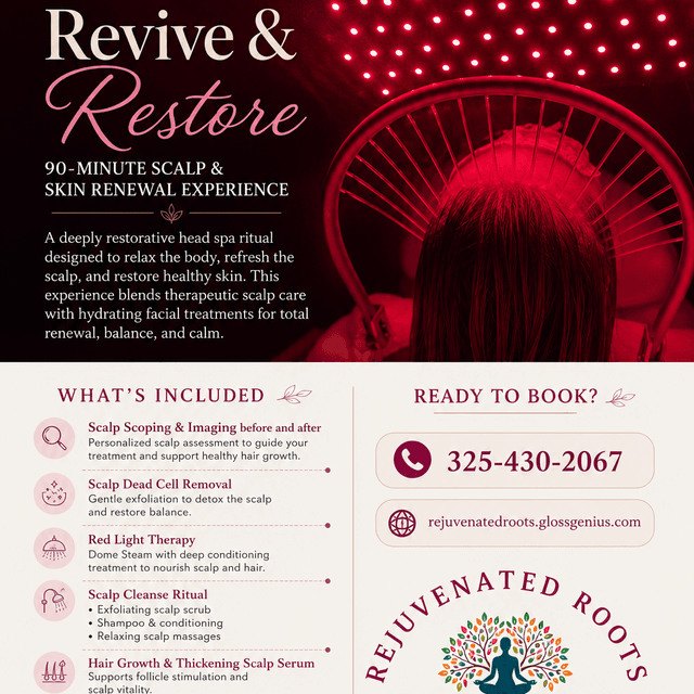 Revive & Restore Series at Rejuvenated Roots Head Spa, LLC in Brownwood, TX